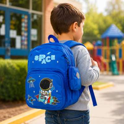 Kindergarten school backpack children's astronaut 30x22x11cm