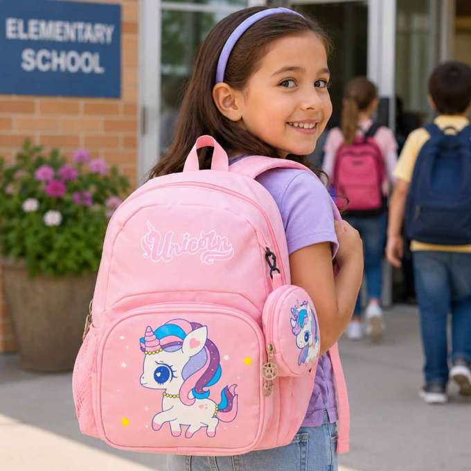 Kindergarten school backpack children's unicorn 30x22x11cm
