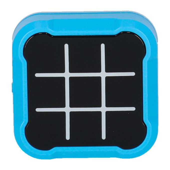 Kółko krzyżyk gra elektroniczna logiczna tic tac toe konsola przenośna niebieska