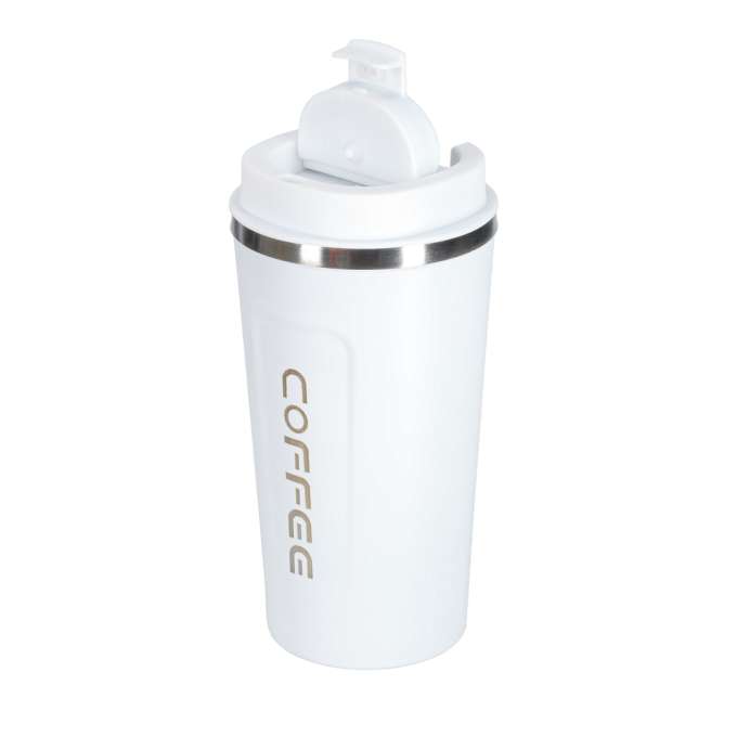 Kubek termiczny z ustnikiem termos LED 500ml biały