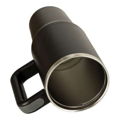 Kubek termiczny ze słomką i uchwytem termos 1200ml czarny
