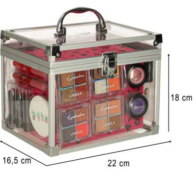 Kuferek zestaw kosmetyków do makijażu domowe spa walizka XXL
