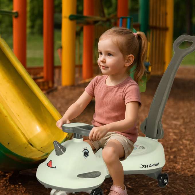 LED Swing FIX S1 gravity scooter ride with handle grey max 65kg
