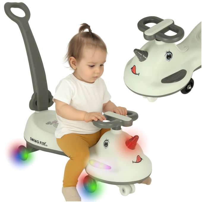 LED Swing FIX S1 gravity scooter ride with handle grey max 65kg