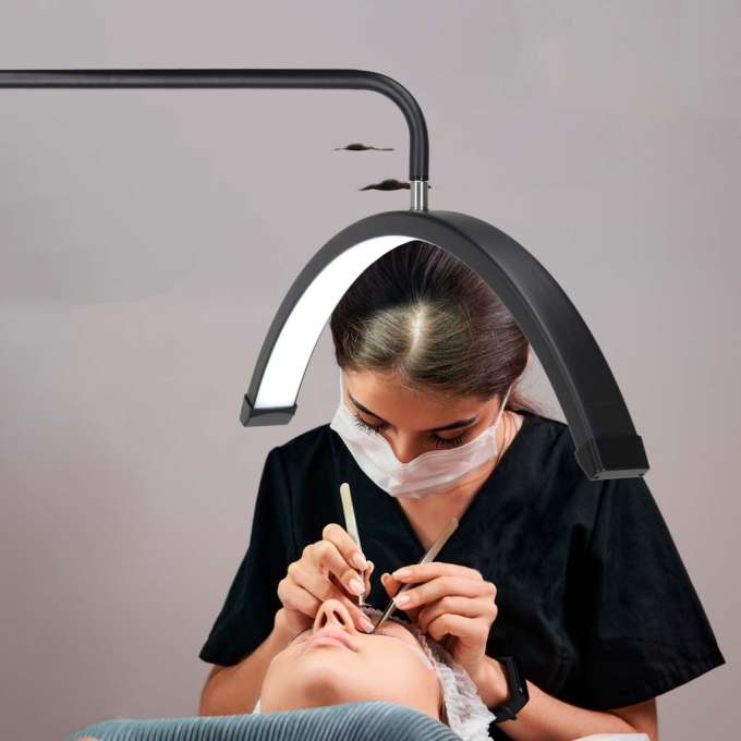 LED cosmetic lamp for eyelash extensions arch