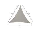 LUARO garden terrace sunshade waterproof 3x3x3m triangle grey 10