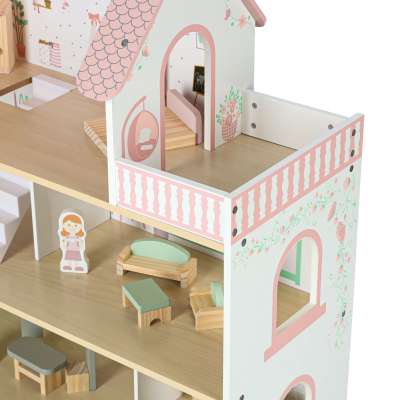 LULILO Peonio 70cm LED pink wooden dollhouse