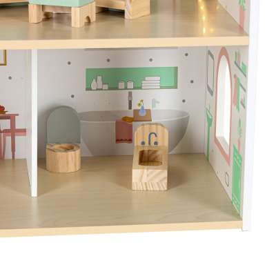 LULILO Peonio 70cm LED pink wooden dollhouse