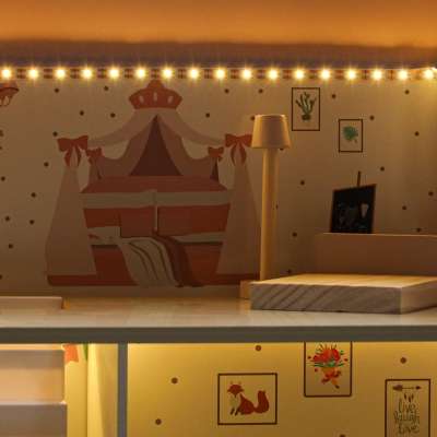 LULILO Peonio 70cm LED pink wooden dollhouse