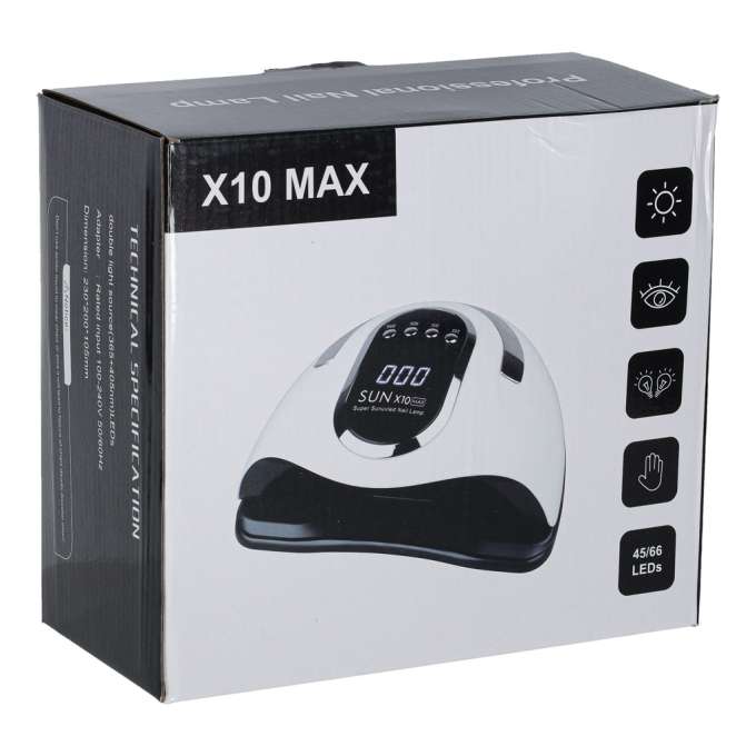 Lampa do paznokci Sun X10 UV 45 LED 280W manicure hybrydy żele