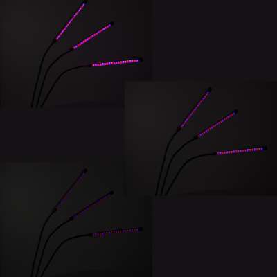 Lampa do roślin LED uprawy wzrostu panel 3 żarówki