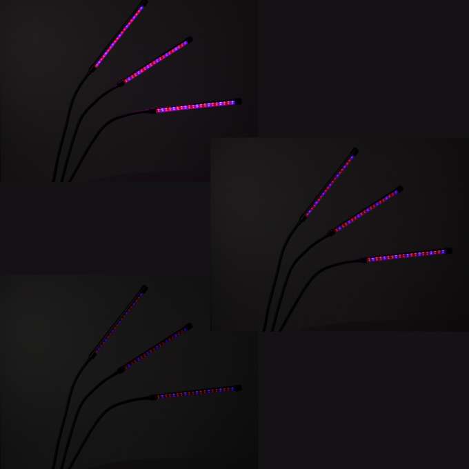 Lampa do roślin LED uprawy wzrostu panel 3 żarówki