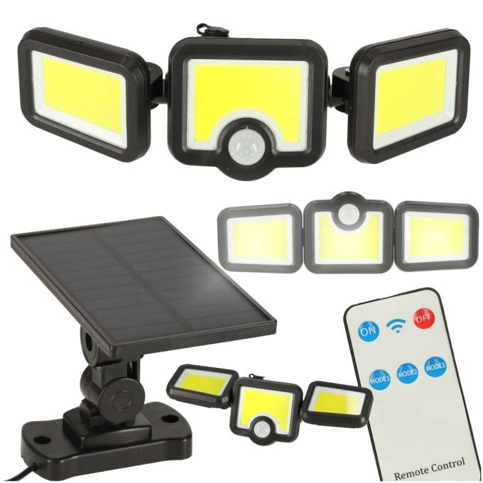 Lampa solarna LED 3w1 z czujnikiem ruchu zmierzchu