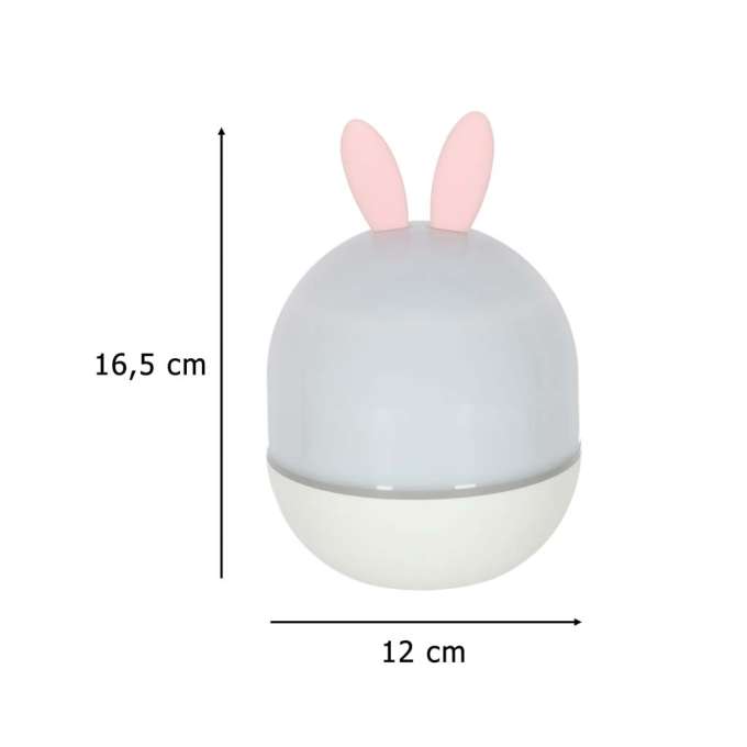 Lampka nocna projektor gwiazd LED USB obrotowy 6 motywów pilot królik