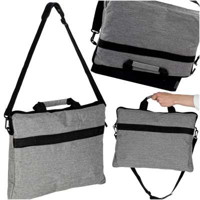 Laptop bag 15.6" briefcase with strap grey
