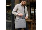 Laptop bag 15.6 inch shoulder bag briefcase with strap unisex grey 10