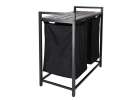 Laundry basket 2 compartments with shelf 76l 8