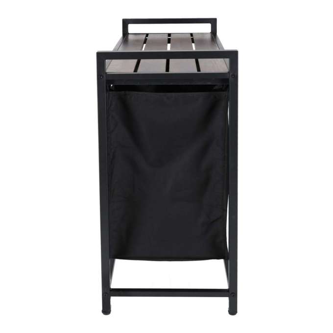 Laundry basket 2 compartments with shelf 76l