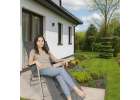 Leżak ogrodowy LUARO fotel składany turystyczny z poduszką szary 9