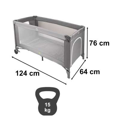 Łóżeczko dziecięce turystyczne składane z materacem max. 15kg