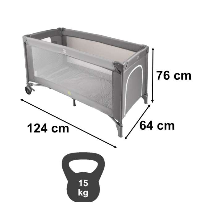 Łóżeczko dziecięce turystyczne składane z materacem max. 15kg