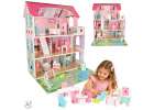 Lulilo Gardeno wooden doll house with garden furniture 70cm pink LED 1