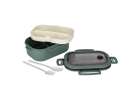 Lunch box śniadaniówka pudełko śniadaniowe z przegródkami dzielone 1200ml zielone 9