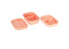 Lunch box śniadaniówka pudełko śniadaniowe z przegródkami dzielone 1900ml morelowe 7