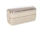 Lunch box śniadaniówka pudełko śniadaniowe z przegródkami dzielone 750ml beżowe 2