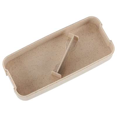 Lunch box śniadaniówka pudełko śniadaniowe z przegródkami dzielone 750ml beżowe