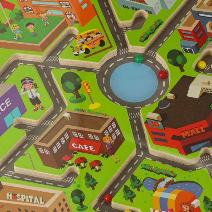 Magnetic game maze balls city