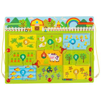 Magnetic game maze balls farm