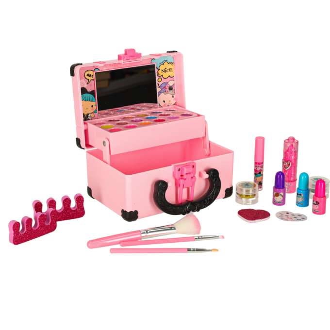 Makeup and nail kit makeup cosmetics shadows lacquers suitcase