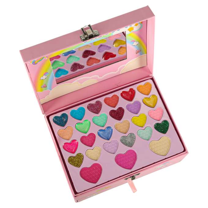 Makeup and nail kit makeup cosmetics shadows polishes drawers unicorn