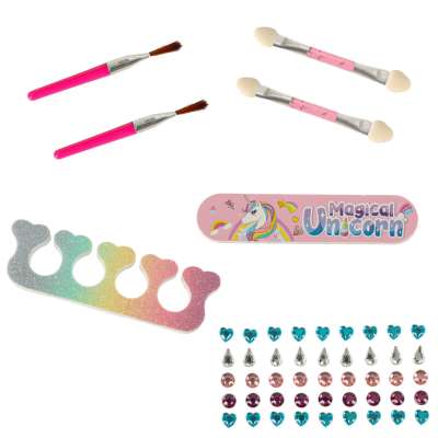 Makeup and nail kit makeup cosmetics shadows polishes drawers unicorn