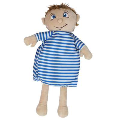 Mascot doll learning anatomy boy