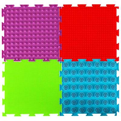 Mata sensoryczne puzzle montessori do masażu stóp 8 elementów