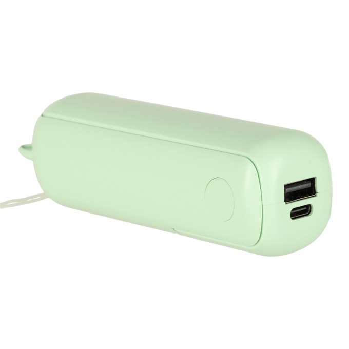 Mini hand fan foldable USB green