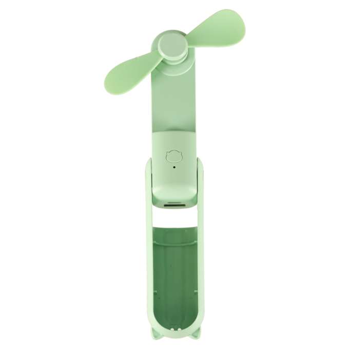Mini hand fan foldable USB green