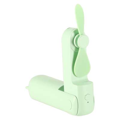 Mini hand fan foldable USB green