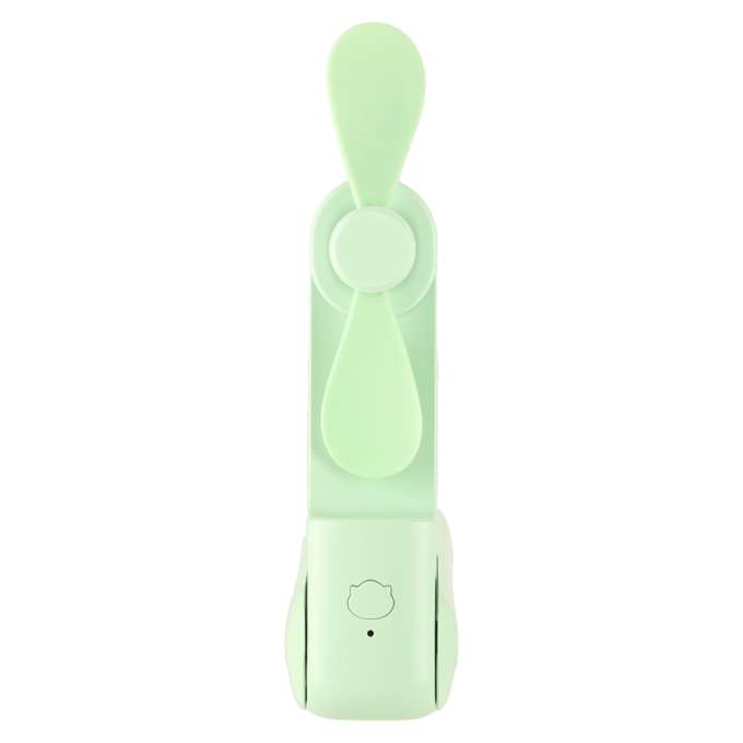 Mini hand fan foldable USB green