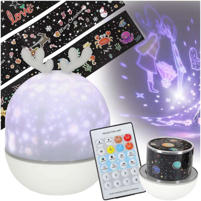 Night Light Star Projector USB LED Reindeer