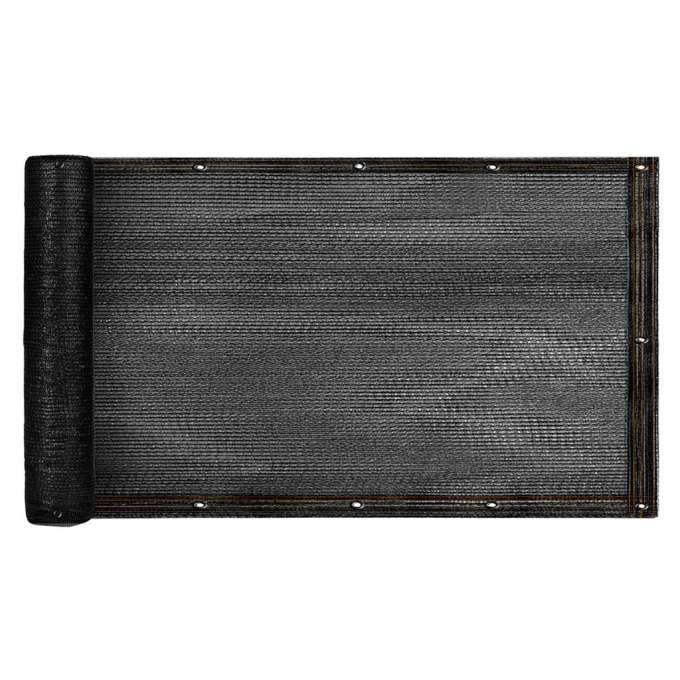 Osłona balkonowa LUARO mata maskująca siatka cieniująca na balkon taras 150g/m2 105x700cm UV + Trytytki