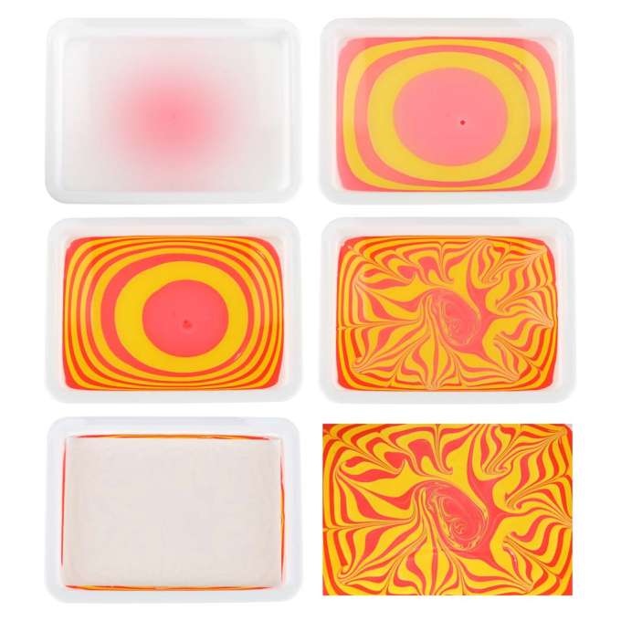 Painting on water ebru creative art kit accessories 8 colors