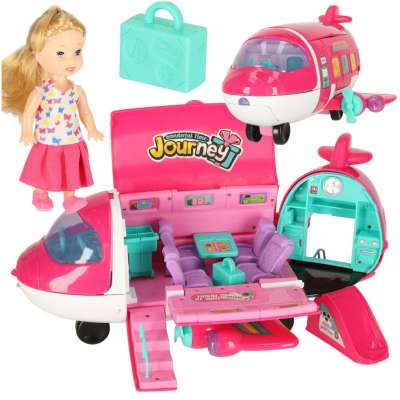 Passenger doll aeroplane 2in1 accessories pink