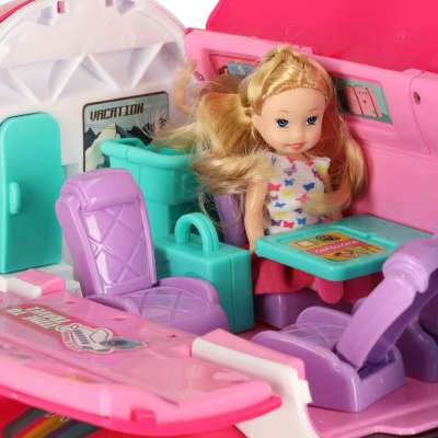Passenger doll aeroplane 2in1 accessories pink