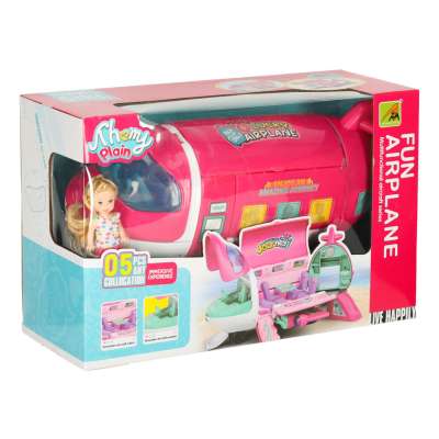 Passenger doll aeroplane 2in1 accessories pink