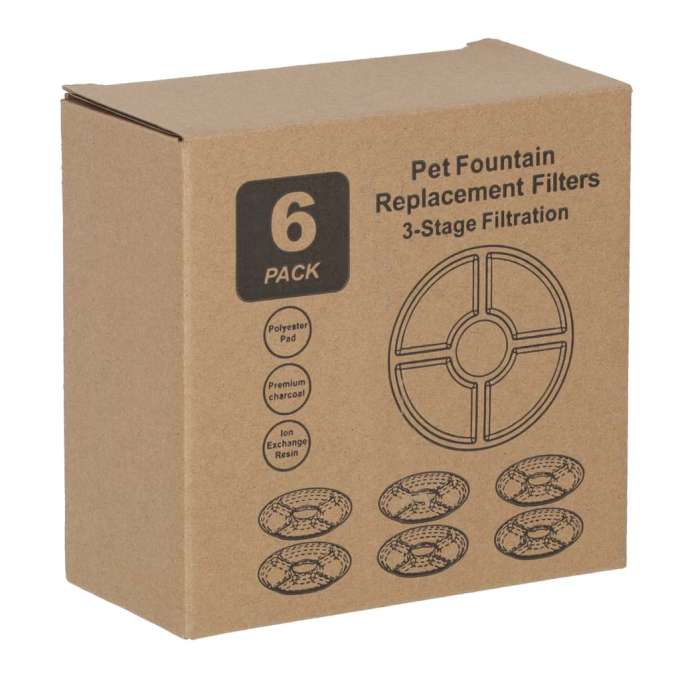 Pet drinker filters set of 6pcs.