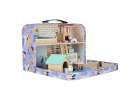 Pet hotel in a suitcase wooden furniture and figures 15