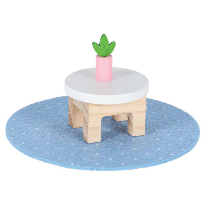 Pet hotel in a suitcase wooden furniture and figures